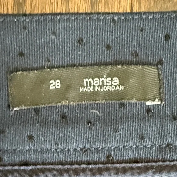 LOFT Plus Dark Blue Pants with Black Dots - Picture 3 of 12